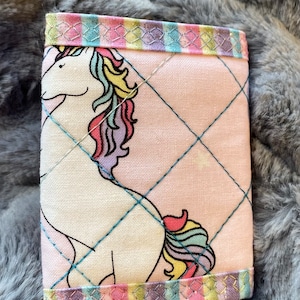 Child Wallets Kids Wallets My First Wallet Toddler Size Trifold Wallets  Unicorn with Glitter