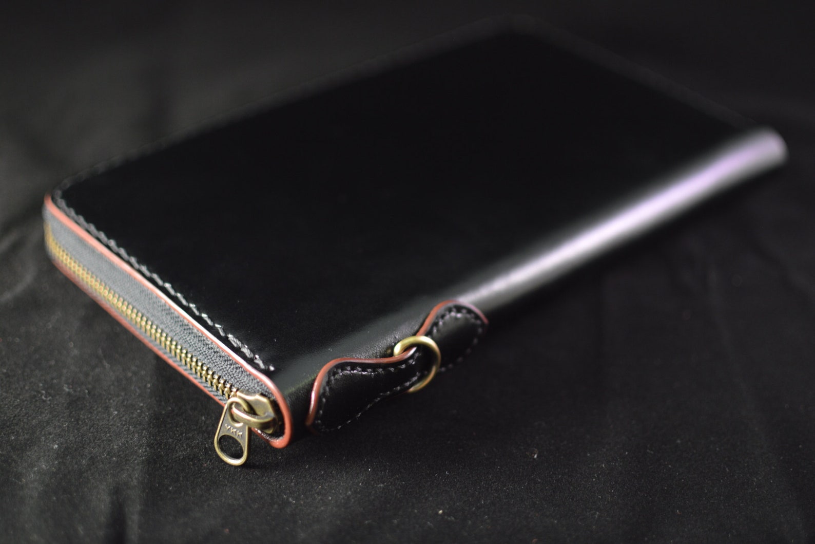 Leather Long Zipper Wallet With Pen Holder Men's Travel Etsy