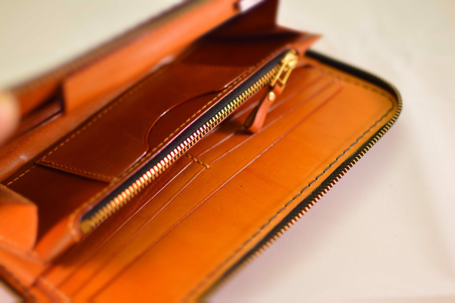 Leather Long Zipper Wallet With Pen Holder Men's Travel Etsy