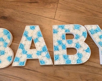 Baby Shower Letters Etsy Baby Shower Letters Etsy