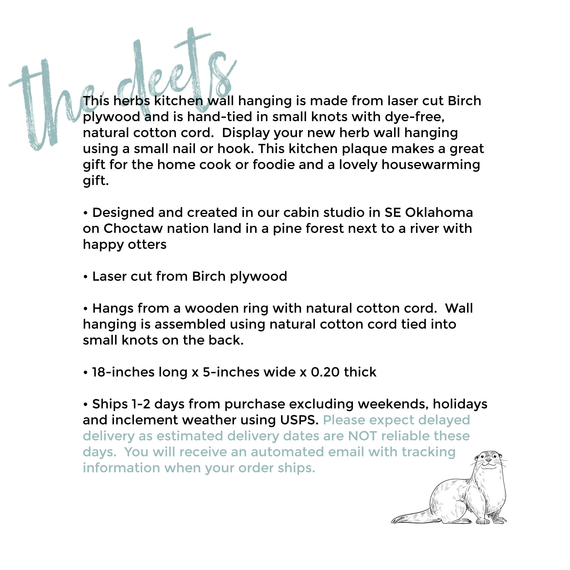 Colgante de pared de cocina placa de pared de hierbas de | Etsy