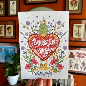 AMORCITO CORAZÓN *new* Print | Card | Wall Art | Home Decor | Dorm | Latina | Chicana | Spanglish | Spanish Affirmation | CortezMadeCo