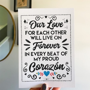 MY PROUD CORAZÓN Print / Card / Wall Art / Home Decor / Latina / Latinx Chicana / Spanglish / Spanish Affirmation / Mexicano / CortezMadeCo