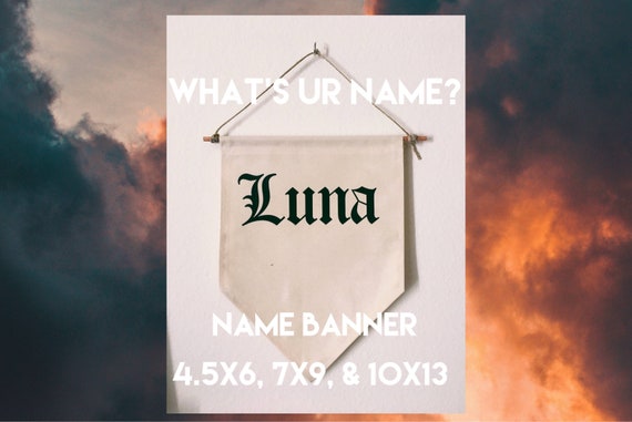 Custom Name Canvas Banner Flag Hanging Wall Banner Etsy