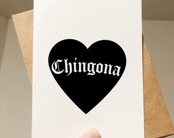 CHINGONA Print | Card | Wall Art | Home Decor | Dorm | Latina | Latinx | Chicana | Spanglish | Spanish | Mexican | CortezMadeCo