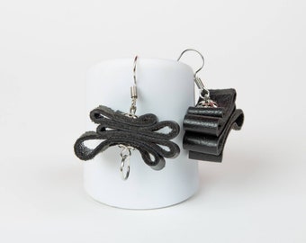 Leather earrings