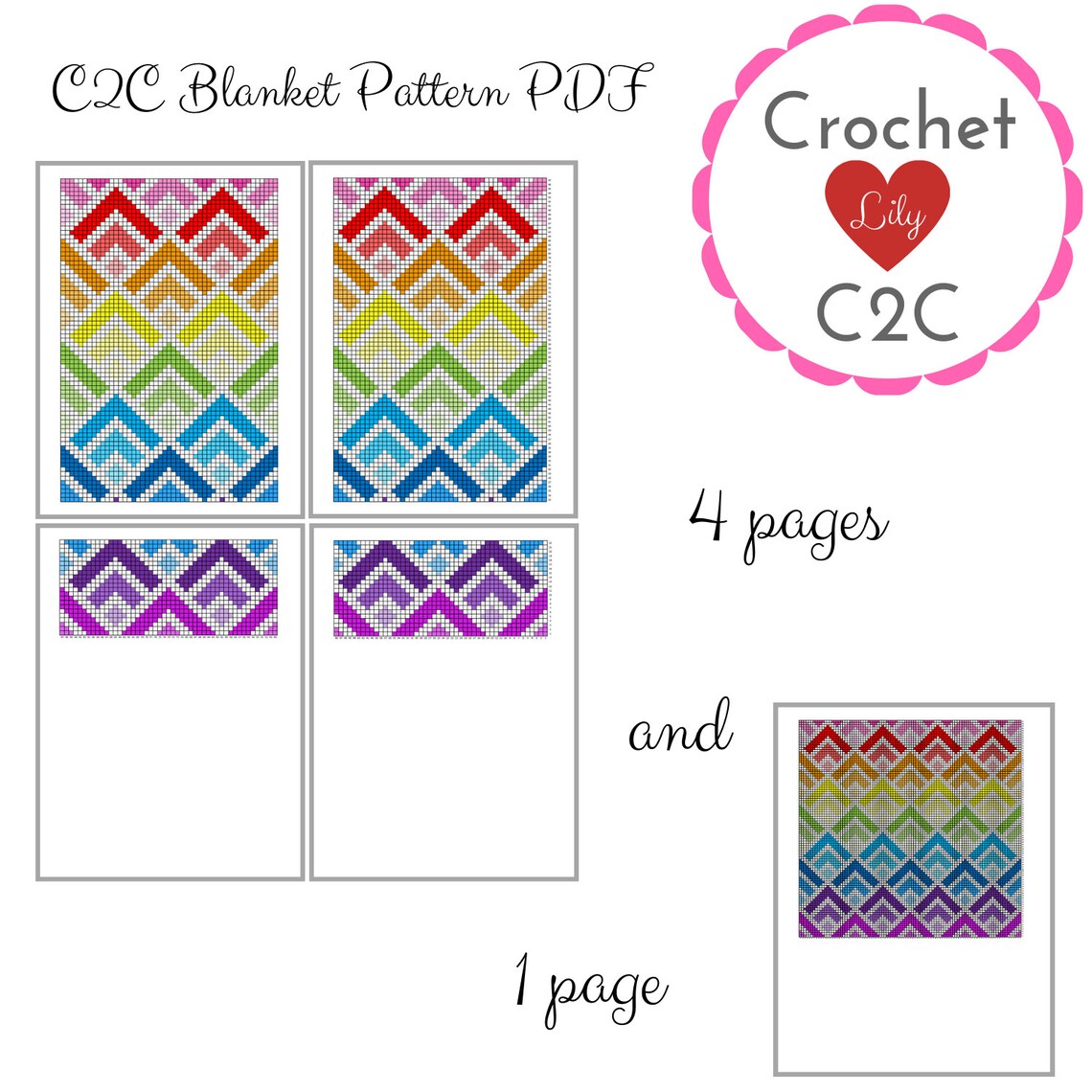 Crochet baby blanket C2C pattern Crochet diamonds Corner to Etsy