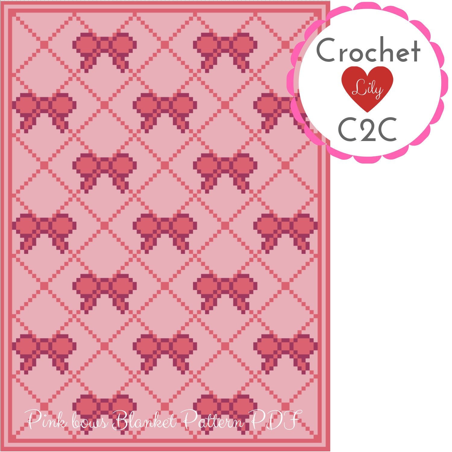 Bow blanket Baby girl blanket Pink bow blanket Pink baby Etsy