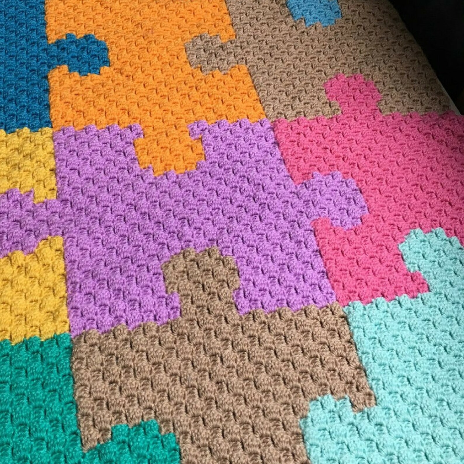 Puzzle piece C2C Crochet Pattern Baby blanket pattern Etsy