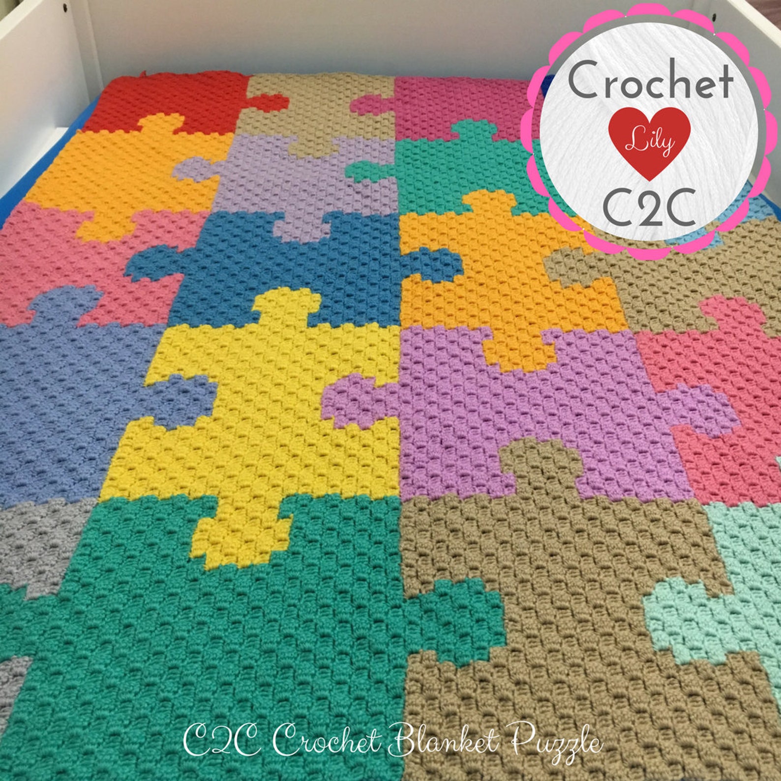 Puzzle C2C Crochet Pattern Blanket Blanket Puzzle Crochet Etsy