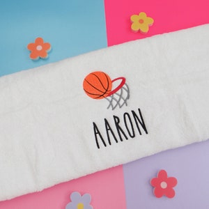Basket Ball Towel -Embroidered Towels - Basketball Design Towel - Basket Ball Gift - Basket Ball Towels - Custom Towel , Basketball Towel