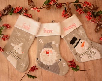 silver and white christmas stocking personalised family stockings personalized coordinating stocking christmas sacks - Etsy Christmas Stockings silver and white christmas stocking personalised family stockings personalized coordinating stocking christmas sacks - Etsy Christmas Stockings