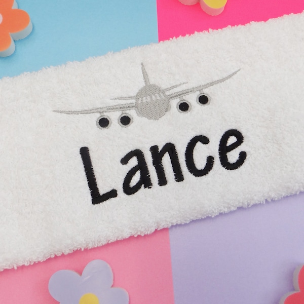 Personalised Aeroplane Towel - Plane Towels - Aeroplane Towels - Gifts for Plane Lovers - Plane Gifts - Aeroplane Gift - Pilot Gifts - Plane