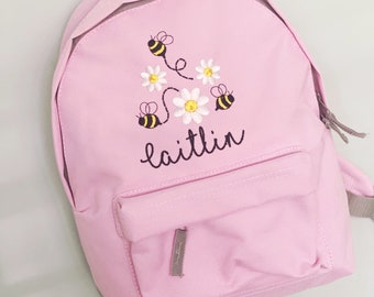 Personalized Bee Backpack: Kids School Nursery Bag