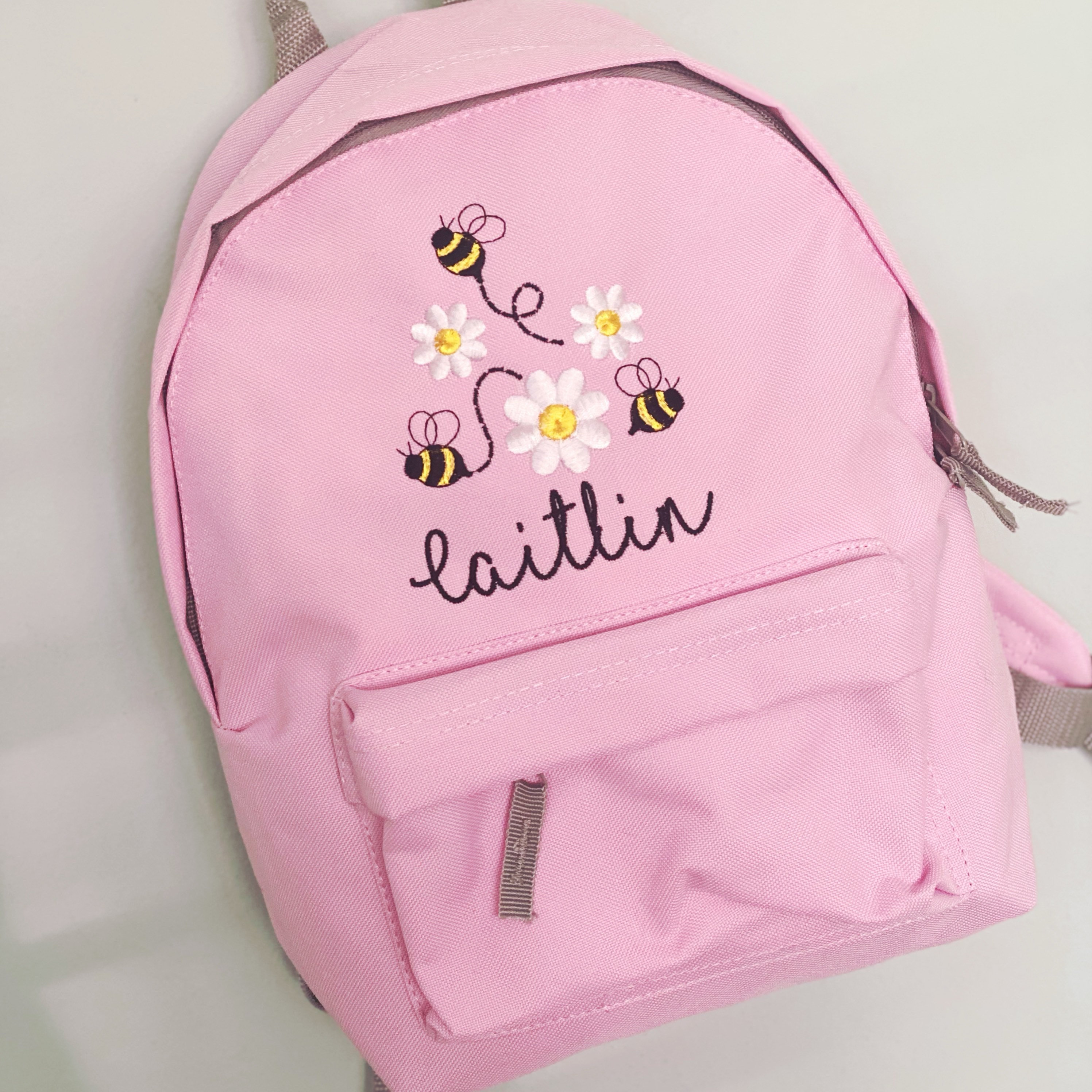 Bee Backpack - Cute Bee School Bag for Toddlers in Yellow, Black and white  — Chub and Bug Illustration | Wall art and school supplies for kids and