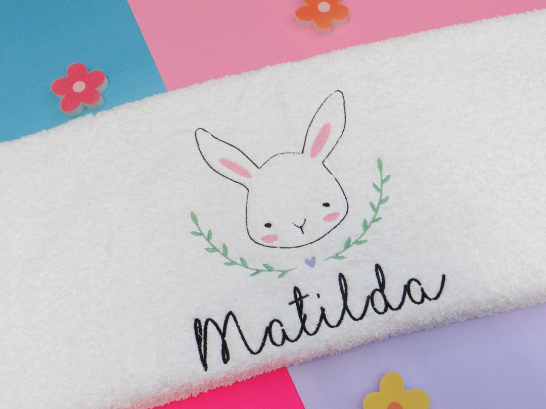 Bunny Towel - Bunny Rabbit Towel - Personalised Baby Towels - Bunny ...