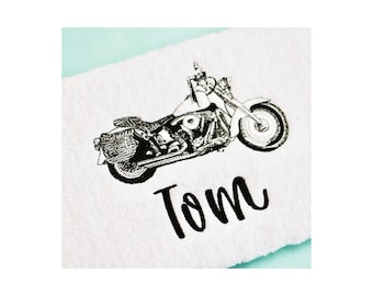 Personalised Bike Towel - Motorcycle  Towel - Motorcycle  Gift with Name on - Motorcycle Gift - Hog Gift - Personalised Bike Gift  - Towels