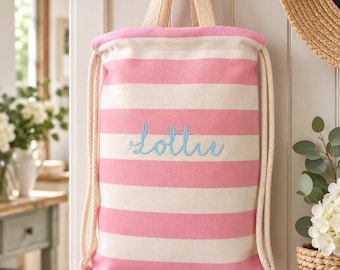 Personalised PE Bag – Custom Name Sports Bag – Kids School PE Bag – Personalised Gym Bag – Embroidered School Bag