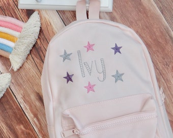 Personalised Rainbow Backpack Rucksack -  Personalized Bag - school nursery Bag - Personalised Kids Backpack - Toddler Backpack  Rainbow Bag