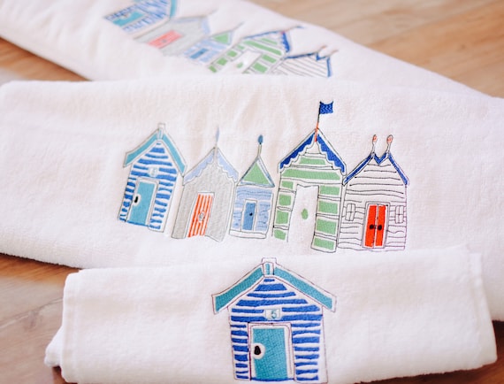 Beach Hut Design Bath Towels Beach Hut Towels Nautical Towels