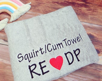 Embroidered Funny Bath Towel, Personalized Gag Gift