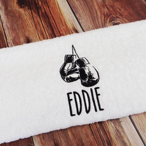 Personalized Boxing Towel: Embroidered Gym Towel, Boxer Gift