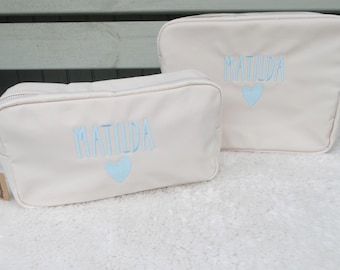 Personalized Kids Wash Bag: Embroidered Name Travel Toiletry Bag