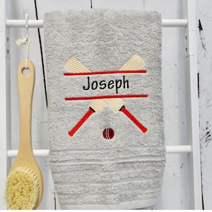 Personalized Cricket Towel: Embroidered Cricket Gift