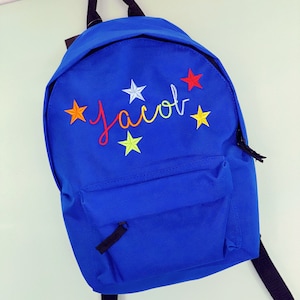 Personalised Rainbow Backpack Rucksack -  Personalized Bag - school nursery Bag - Personalised Kids Backpack - Toddler Backpack  Rainbow Bag