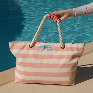 Personalisierte Strandtasche, personalisierte Urlaubstasche, personalisierte Reisetasche, personalisierte Schwimmtasche, personalisierte Strandtasche, Canvas Tote