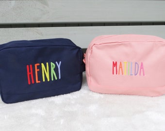 Childrens Wash Bag  - Kids Travel Bag - personalised Wash Bags  - Personalised Toiletry Bag - wash bags