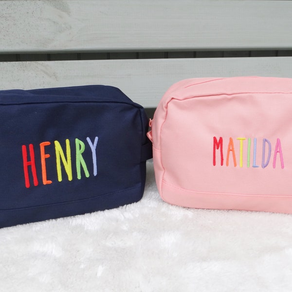 Childrens Wash Bag  - Kids Travel Bag - personalised Wash Bags  - Personalised Toiletry Bag - wash bags