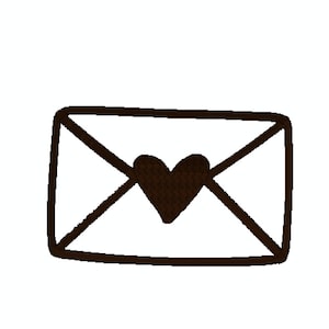 Diseño de bordado de carta de amor, diseño de bordado de carta de amor en 3 tamaños, diseño de bordado de máquina de corazón, diseño digital de letras