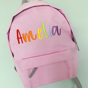 Sac à dos personnalisé arc-en-ciel - sac personnalisé - sac pour crèche - sac à dos personnalisé pour enfants - sac à dos pour tout-petits arc-en-ciel