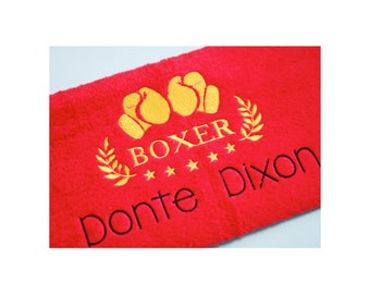 Personalised Boxing Towel - Boxing Gift - Gym Towels - Boxer Towel - Boxer Gift - Martial Art Gift - Personalized Gym Towel