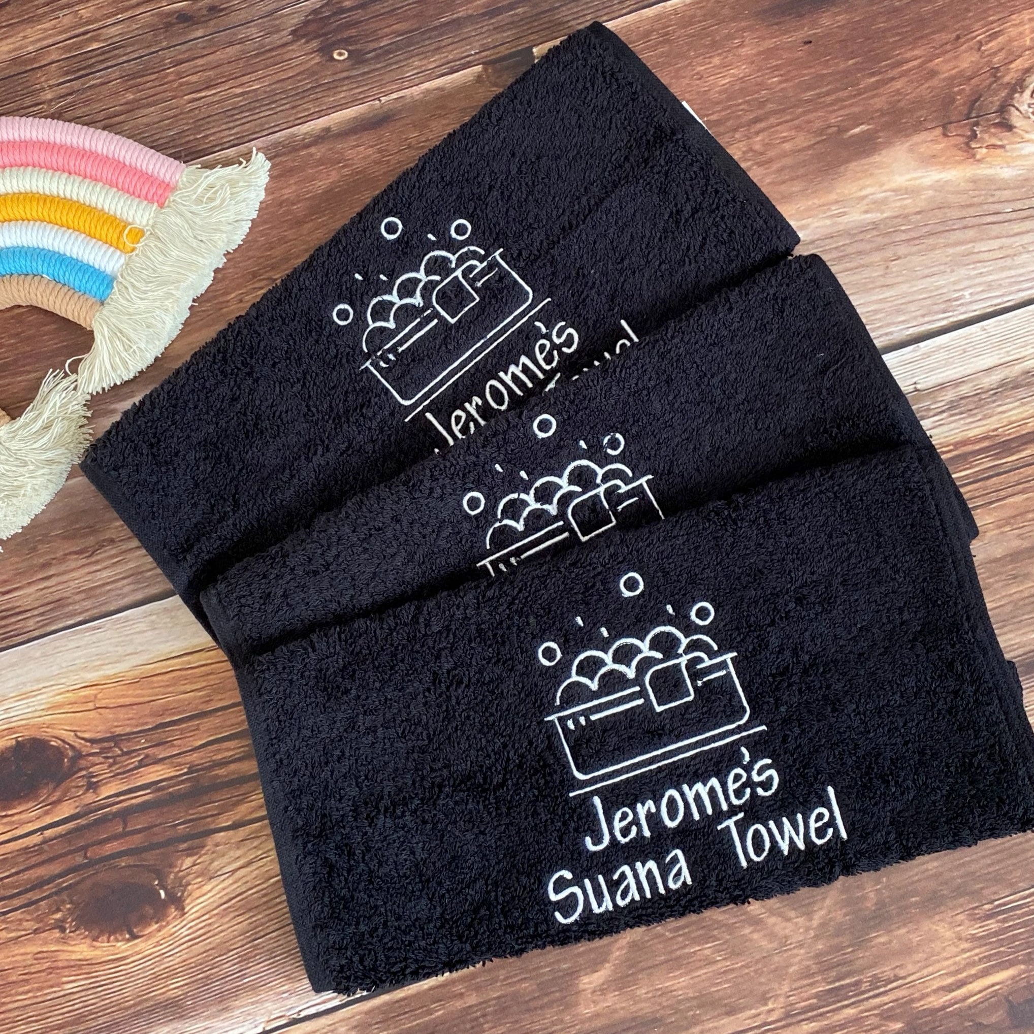 Personalised Hot Tub Towel Hot Tub Gift Sauna Towel Etsy