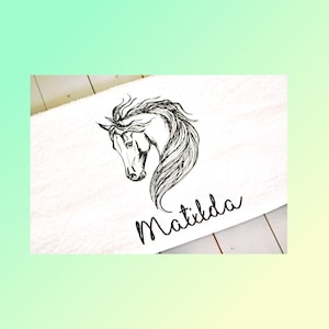 Personalized Horse Towel: Embroidered Equestrian Gift