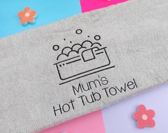 Personalized Embroidered Hot Tub Towel: Luxury 650gsm Bath Towel