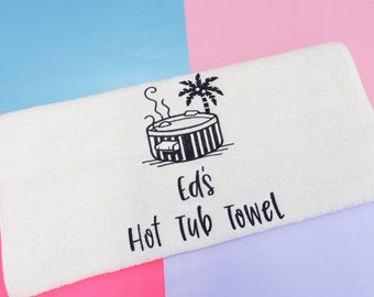 Personalized Embroidered Hot Tub Towel: 650gsm Luxury Bath Towel
