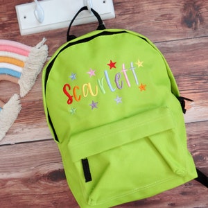 Personalised Rainbow Backpack Rucksack -  Personalized Bag - school nursery Bag - Personalised Kids Backpack - Toddler Backpack  Rainbow Bag