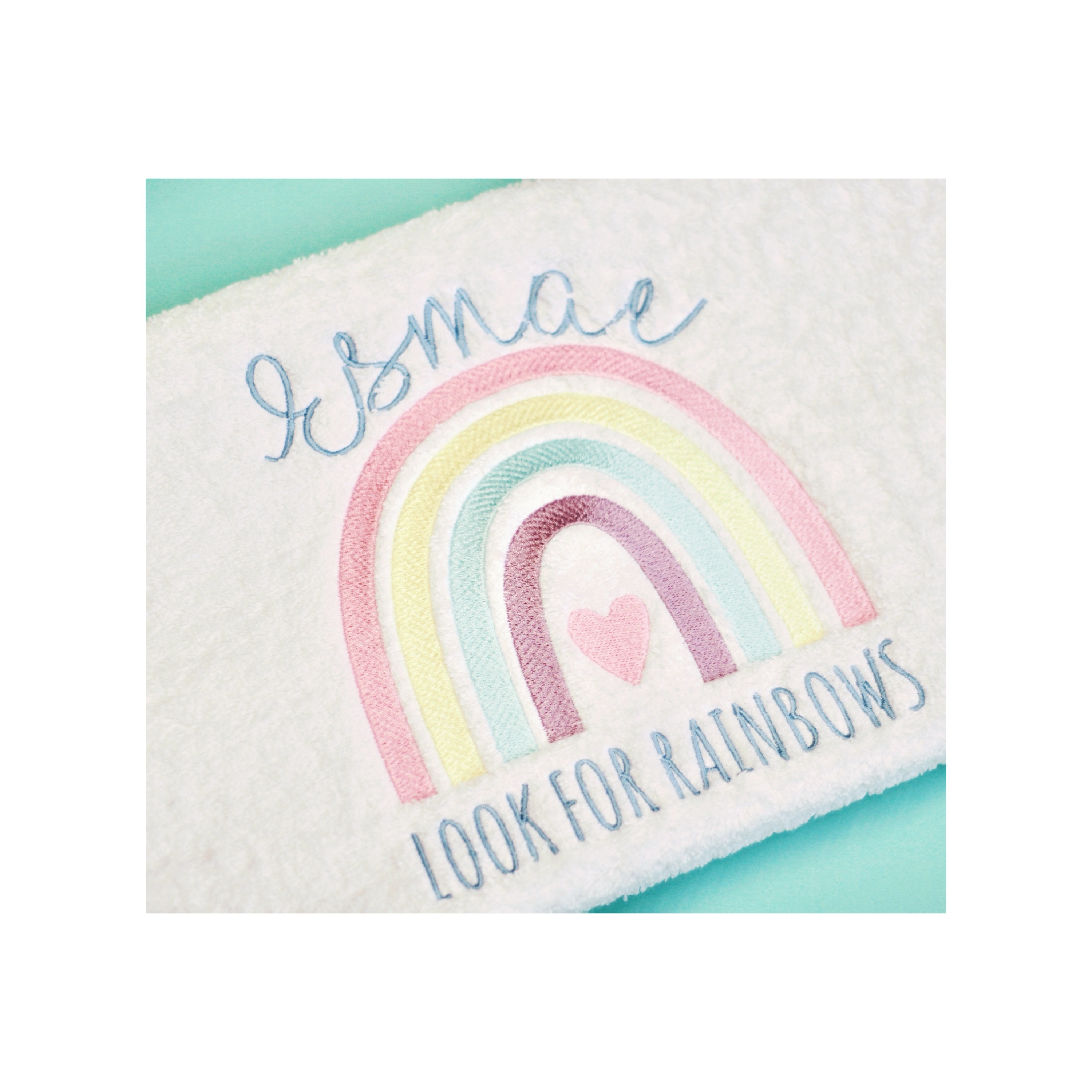 Personalised Rainbow Bath Towel / Personalized Rainbow Towel Etsy