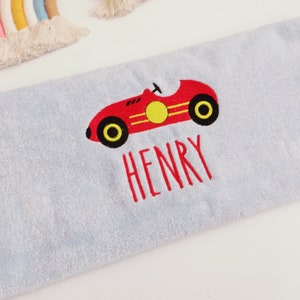 Personalised Car Towel , Personalised Boys Towel, Car Towel , Personalised Towels , Embroidered Towels , Bath Towels , Towels for Kids