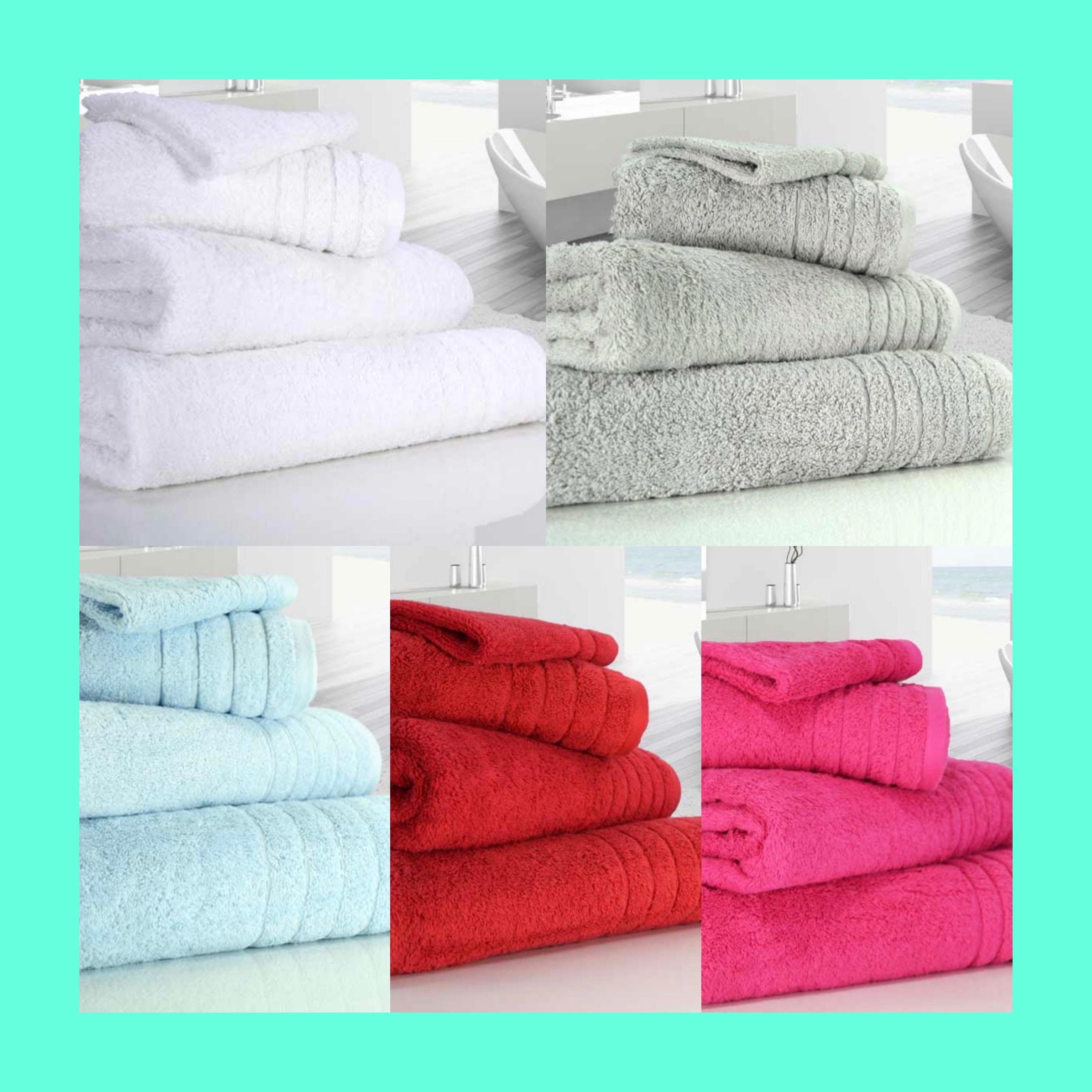 Rainbow Towels / Colourful Bathroom Towels / Towel set / Etsy