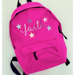 Personalised Rainbow Backpack Rucksack -  Personalized Bag - school nursery Bag - Personalised Kids Backpack - Toddler Backpack  Rainbow Bag