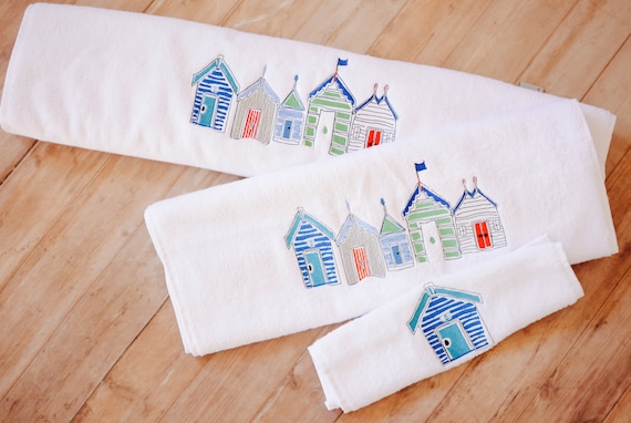 Beach Hut Design Bath Towels Beach Hut Towels Nautical Towels