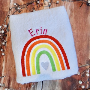 Personalised Boys Towel, Embroidered Towels , Rainbow Towels, Personalised Rainbow Towels, Rainbow Towels with Name on, Rainbow Gift