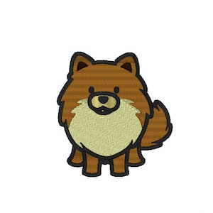 Pomeranian Dog Portrait Embroidery Design (Digital Download)