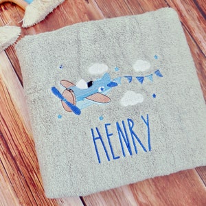 Plane Gifts, Personalised Boys  Towel , Personalised Plane Towel, Aeroplane Towel, Personalised Boys Towels, Personalised Girls Towels