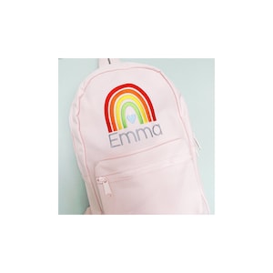 Personalised Mini Backpack / Rainbow Backpack / Toddler Backpack  / Nursery Mini Backpack / toddler bag  /  Personalized Backpack - rainbow