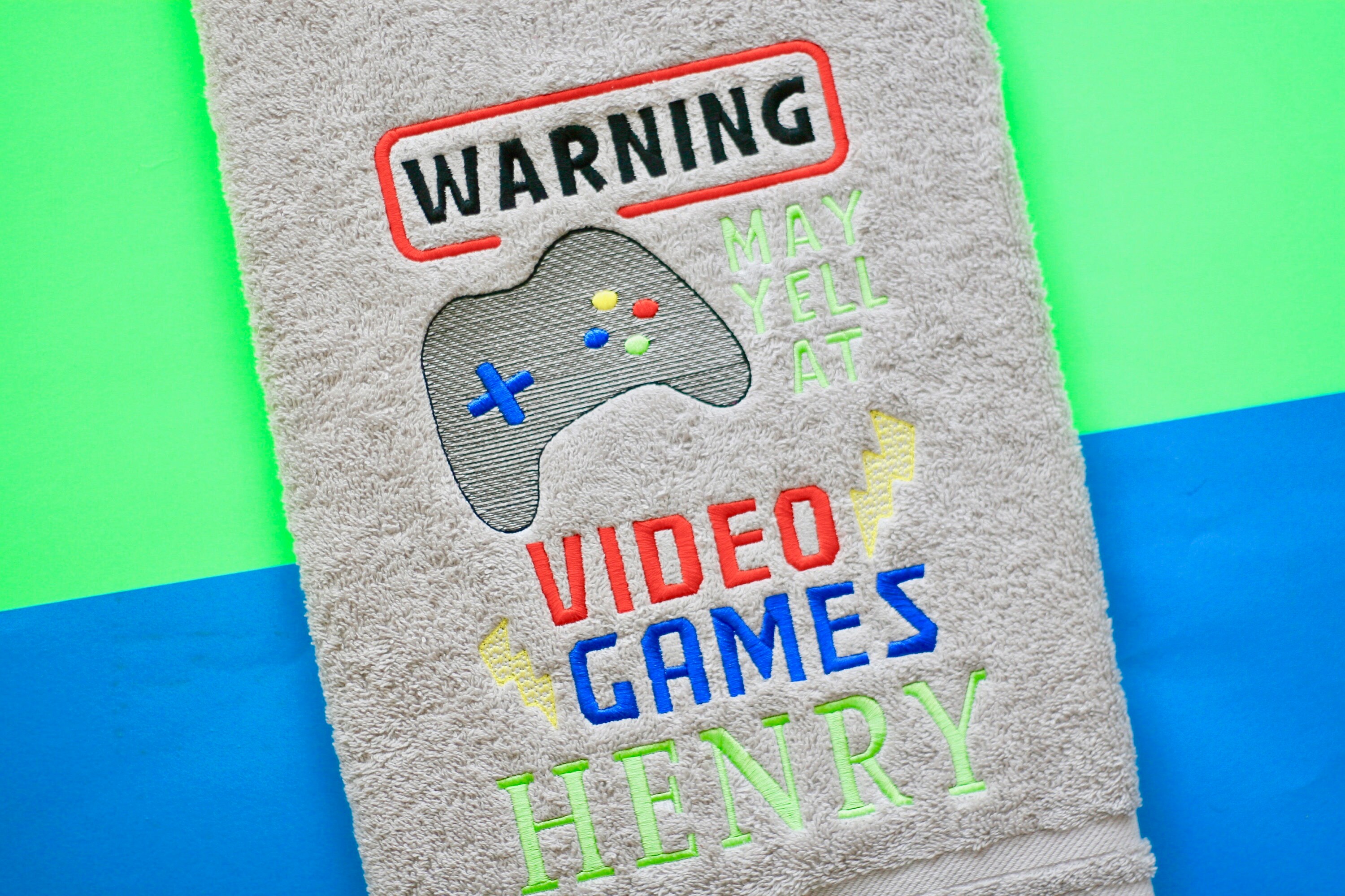 Personalised Boys Towel / Gaming Gift / Personalized Gaming Etsy 日本